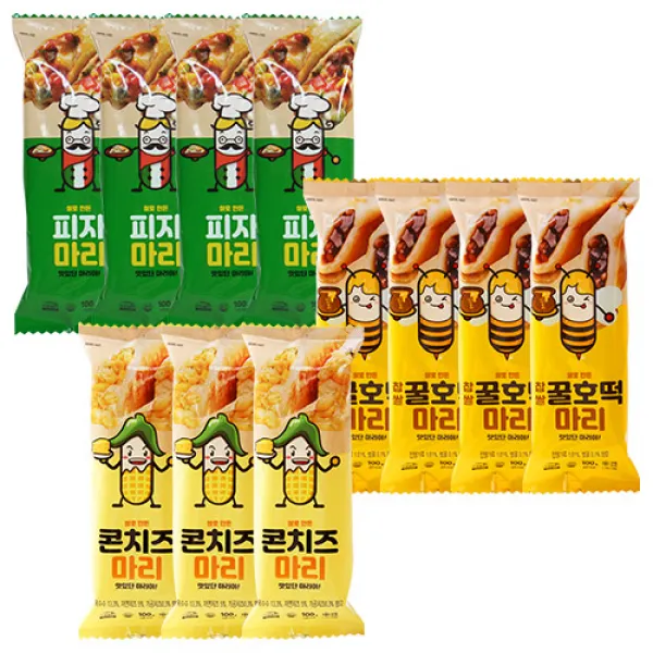 구워나온마리시리즈 10+1set [MA002]_(피자4+꿀호떡4+콘치즈3)_2세트이상 구매시 사은품 증정, 1세트