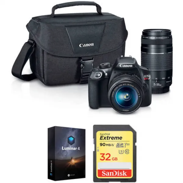 Canon EOS Rebel T6 DSLR Camera with 18-55mm and 75-300mm Lenses Kit, 상세내용참조