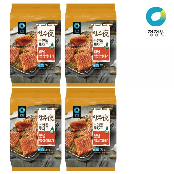 청정원 13)안주야 양념벌집껍데기 260g x4 (냉동), 1개