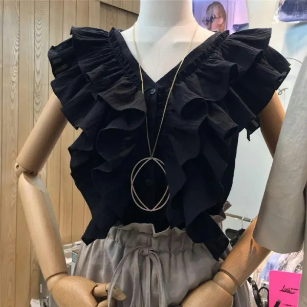 kirahosi 여자 민소매 레이스 상의 블라우스 82호 + 스마트스트랩 증정 AUg9pek