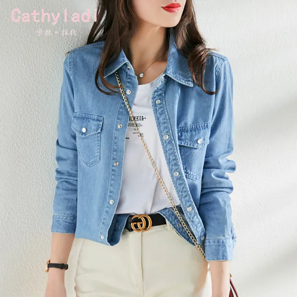 마멜뷰 빅사이즈 데님 청 조끼 CATHYLADI 늦봄 품 경량감축으로 매치하