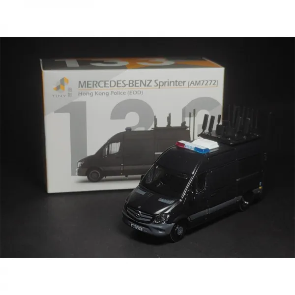 Tiny 1/76 133 Benz Sprinter AM7272 HongKong Police EOD 소방차 자동차 모형 합금 모형 한정판 수집하다