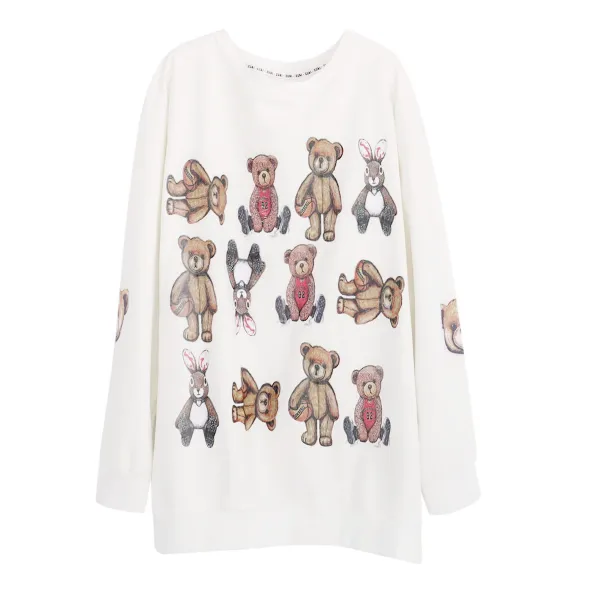 긴팔맨투맨 조애 손수 채색하여 뽑히다 멍멍이 CHAO 감각 충분한 BF 무드 애니메이션 소매 면 여성 2713877241