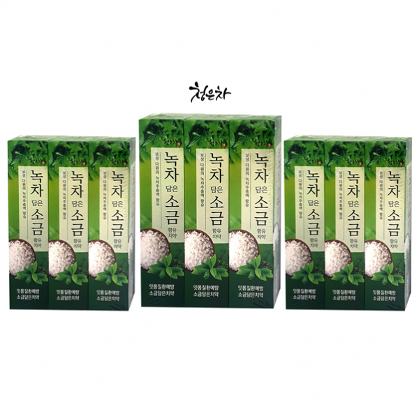 호호몰 2080 청은차 녹차담은 소금 치약 X 3개 세트 청은차염 잇몸질환예방~ 3set