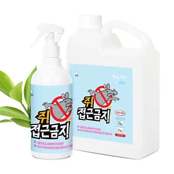 깔끄미 쥐접근금지 기피제 퇴치제 냄새제거 제균 세정 차단 2L 리필용, 500ml(본품)