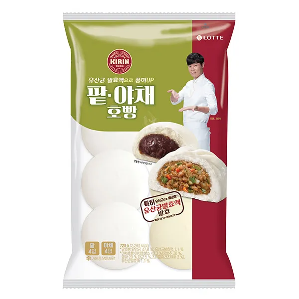 보아스몰 롯데 팥야채호빵 8개입 X 4봉 720g