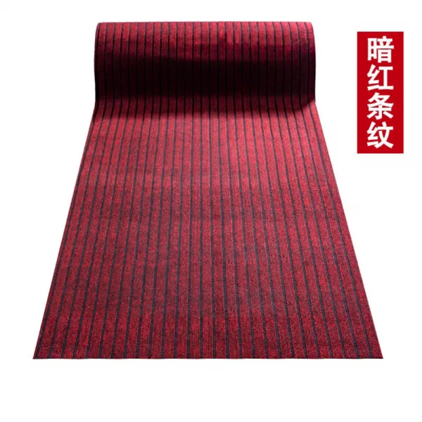 카페트 매트 스테핑 계단 미끄럼방지 입주문 앞 매트 커팅 맞춤형 주방 물흡입 미끄럼 방지 custom made 복도입구매트 매트, 폭 1.2mx8m개, 다크레드스트라이프