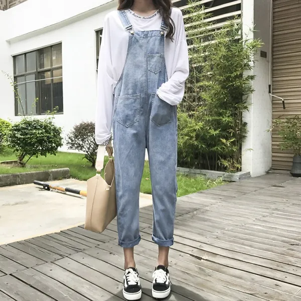 머머다 여성 멜빵바지 루즈핏 데님 청 점프수트 빅사이즈 13 Cdn13 576276114263_9oa4
