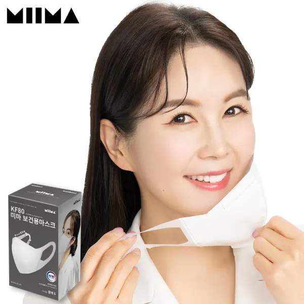 미마마스크 보건용 마스크 소형 KF80, 30개입, 1개, 흰색