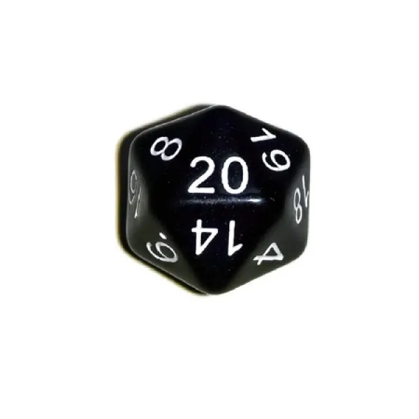 데스 딜러 주사위 이니셔티브 어드밴티지 블랙 d20 롤 플레잉 게임용 다이. 20면 롤 플레잉 주사위 PROD20, 상세 설명 참조0