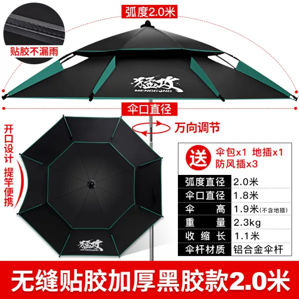 Mar.23 71번 맹공낚시 우산 2.2m 폭우방지 우산 2.4 두껍게 자외선 차단 우산 챙기기z 14_ 틈새 없 는 접착제 폭우 방지 두 꺼 운 검