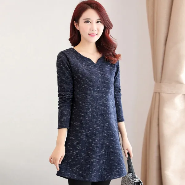 여성 브이넥티셔츠 가을 긴팔티셔츠 섹시티 티셔츠05 OHD05 574526872941_PAE8