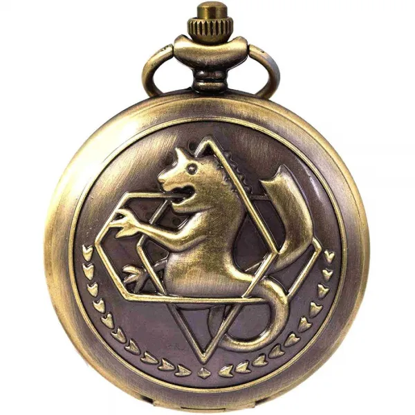 New Brand Mall 체인과 강철의 연금술사 애니메이션 코스프레 액세서리 쿼츠 회중 시계