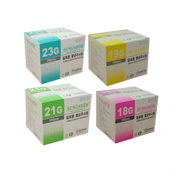 성심 일회용 주사침 모음 18g - 30g, 7. 23g x 25mm (1inch) 100개입