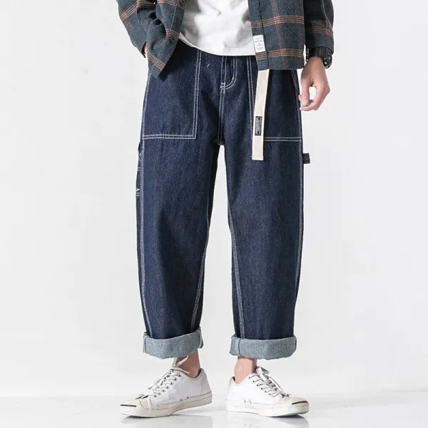 남자 진청 청바지 워크웨어 아메카지 스트레이트핏 세련된 남자코디 585881016178