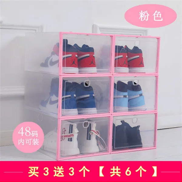 브라우니숍(brownie shop) 구매하면 6도합 12 개입 투명 커버업 자유 콤비네이션 남성 여성 구두걸이, 라지 번 커버업 투명 3개 핑크  3 1x1x1cm