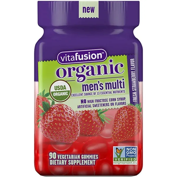 비 GMO 글루텐 프리 노 젤라틴 노 HFCS를 이용한 비투과성 유기체 남성 rsquo의 Gummy Multivitamin 90 카운트, 상세페이지 참조, 상세페이지 참조