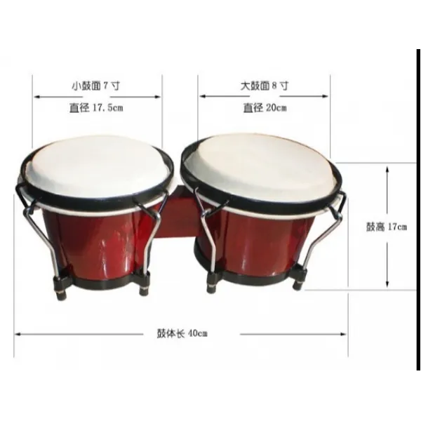 작은북 악기 본고 아프리카 6inch+7inch BONGO염소, T01-6inch+7inch레드색