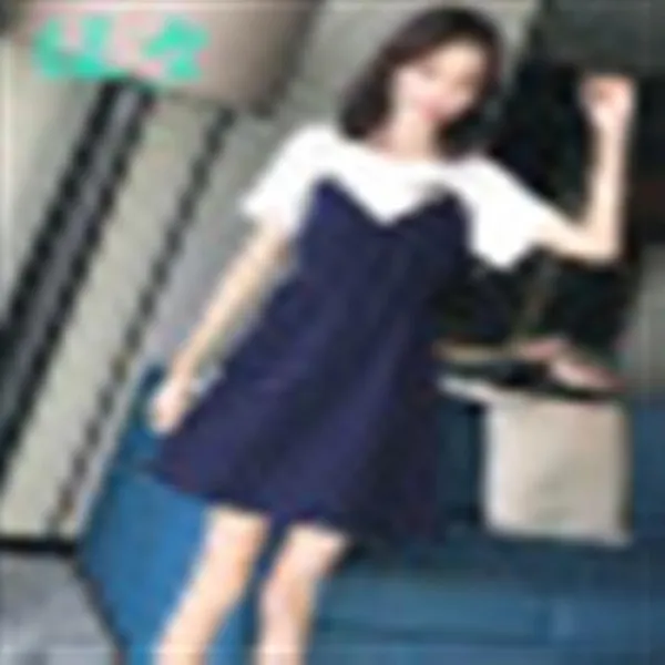 초록 시트콤 원피스 여름 155 작은 키 원피스 카키모리 한국 달콤한 여름 컬렉션 2019 트렌디한 스커트 여자 스트라이프 원피스 아코