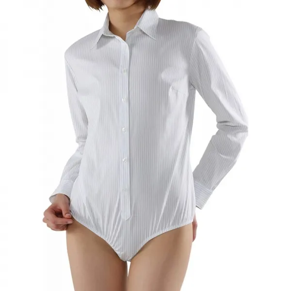 운동 쉽고 흐트러진 옷 매무새없는 슈퍼 스트레치 &이지 케어 바디 셔츠 Fit (맞춤) 긴팔 PS 블랙 L [405