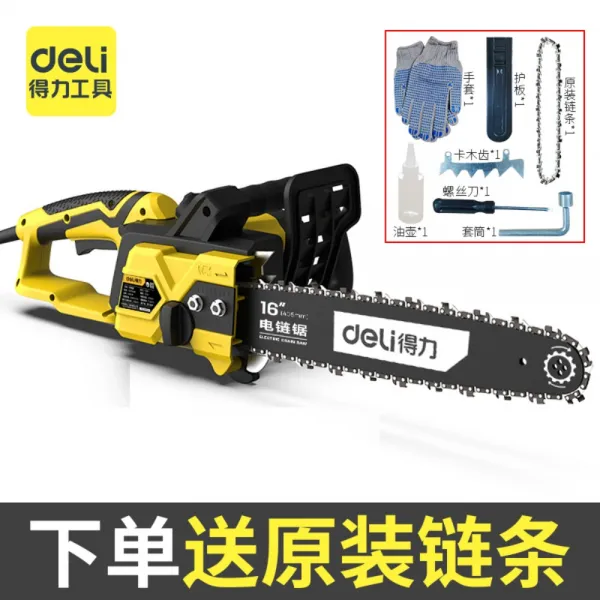 20v 충전 그라인더 체인톱 충전식 소형 전기톱 기계톱 미니 전동톱 베어툴 2000w 전기체인톱 + 1개