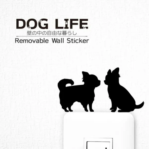 개 월 스티커[DOG LIFE+치와와 친하다]개 스티커 잡화 물품 인테리어 치와와 벽 실 개 스티커 스티커 Wal