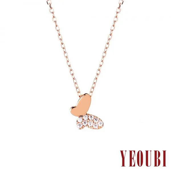 여우비 YEOUBI 14K 핑크나비목걸이Necklace YBFPN0936