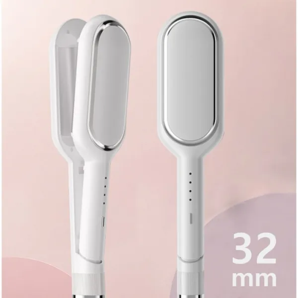 keka 물결펌고데기 32MM 볼륨 고데기 물결웨이브 음이온 케어 온도조절 화상 방지 라면머리 220V, 화이트
