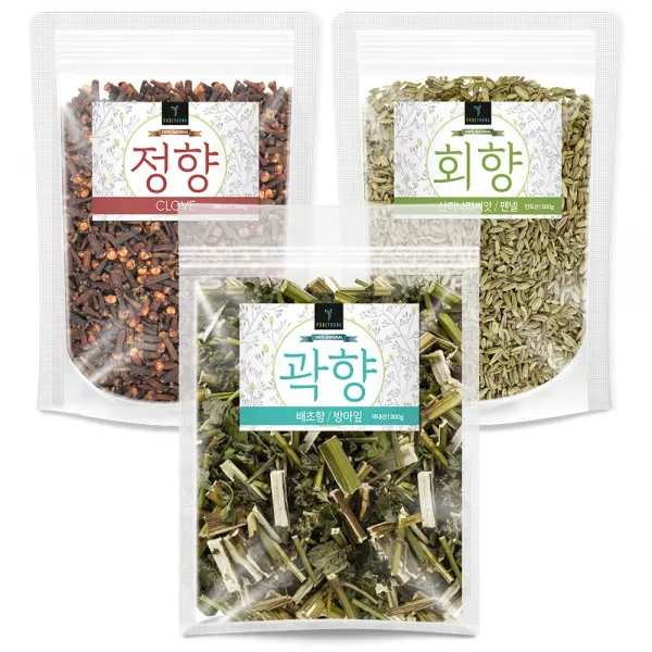 퓨어영 어진향차 재료 1100g 곽향 정향 회향, 1set