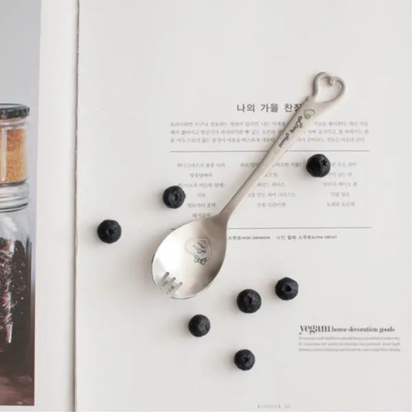 어린이집 단체선물 하트각인 숟가락포크 야외용숟가락