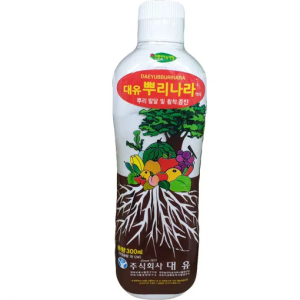 [좋은농자재] 대유 뿌리나라 액제(300ml) - 새뿌리 발달 및 활착 증진 어린묘 저항성 증대 냉해.동해 예방