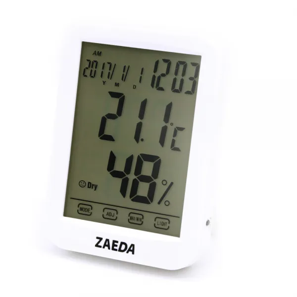 재다 디지털 온습도계 ZAEDA-201 날짜 시간 알람 터치형, 1개