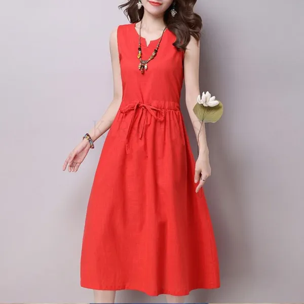 kirahosi 여름 나시 롱 원피스 민소매 빅사이즈 79호 + 스마트스트랩 증정 CEa1p7a