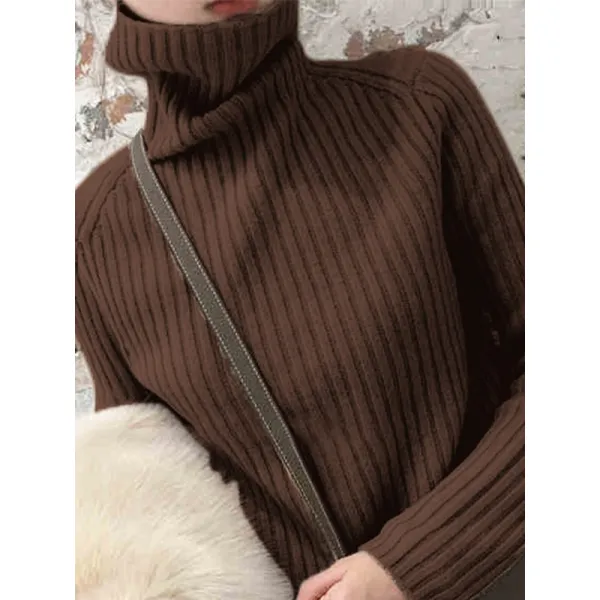 스웨터니트이너셔츠 겨울 가을 목폴라 여성 와이드 루즈핏 키치한 보온 슬림핏 레이어드 양털 2744865117