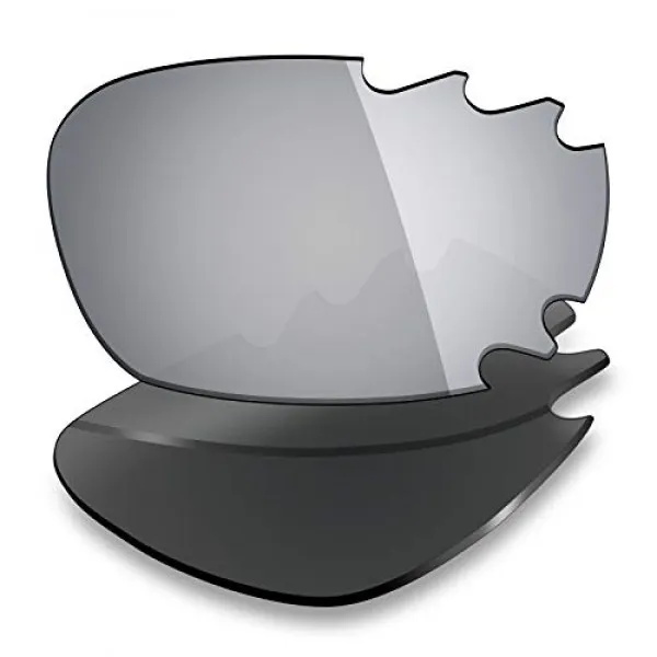 통풍 오클리 턱뼈 배출 용 / 레이싱 자켓에 대한 Mryok 편광 교체 렌즈 - 실버 티타늄