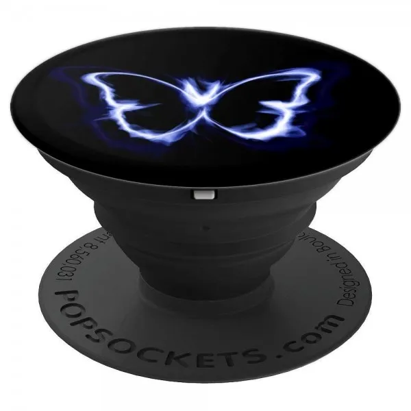 불 파란 나비 대중 음악 소켓 나비 선물 PopSockets 그립은 전화와 정제를 위해 서 있습니다 Butterfly Art For Phones, 단일상품, 단일상품