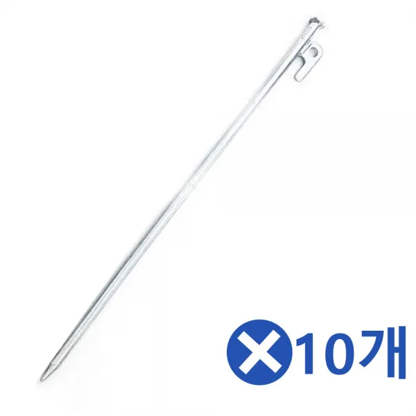 12 제로컴퍼니 / 캠핑용 크롬 단조팩 40cm 실버x10개 다용도 캠핑소품 고강도팩 다용도 텐트단조 텐트펙
