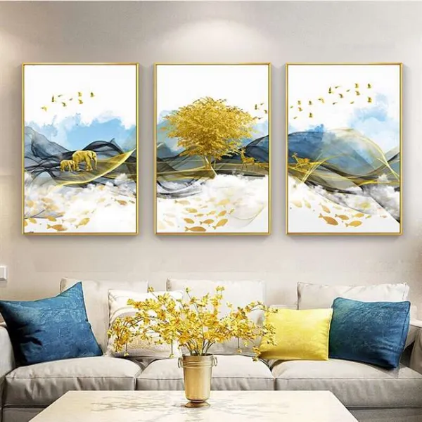 제라늄몰! 아트포스터 모언 심플 거실 인테리림 추상무늬 소파 기함 뮤럴 노르딕 레스토랑 침실 그림을 걸다 현 A 행운 영록으로 나타났다. 3 독립