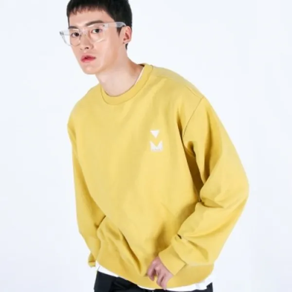 [텐바이텐] (UNISEX)950g Heavy Embroidery Sweatshirt(YELLOW)