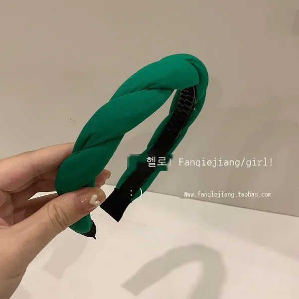 다색 순색 꽈배기 머리띠 현백 한일 트위스트 가볍다 외출 기질 높아지다 두개골 넓다 머리 장식