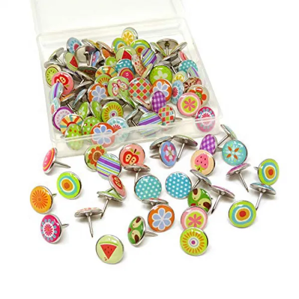 Honbay 100PCS Creative Thumb Tacks Decorative Push Pins Honbay 100PCS 창조적 인 엄지 압정 장식적인 강요 핀, 1