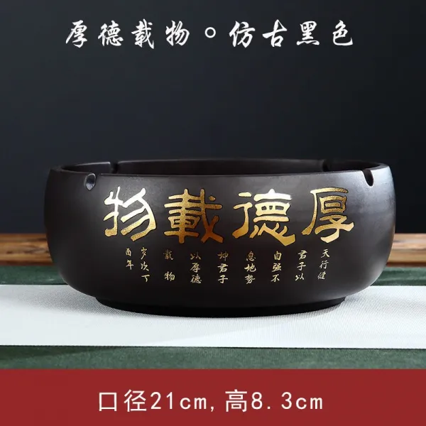 프레제이 자사 가정용 독창적 거실 티테이블 개성 바람막이 큰사이즈 라지 담배, 훌륭한 덕행과 재물 엔틱 블랙 큰사이