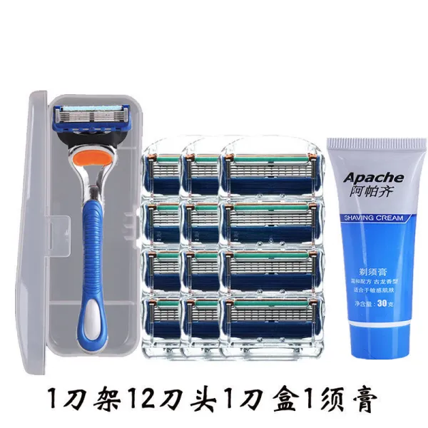캇터칼날 깎다 통용 예봉 55층 수동 남자 긁다 수염, 5층 1칼걸이 12 칼끝  수염에 바