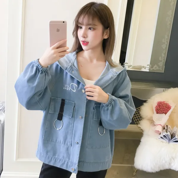 YUNMIHUAXIAN 긴팔 점퍼 항공점퍼 465501
