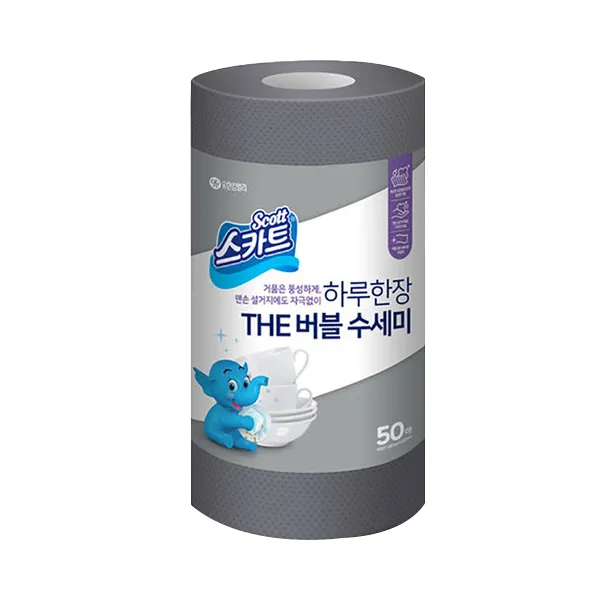 스카트 하루 한 장 The 버블 수세미 50p, 그레이, 1개