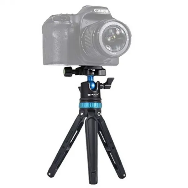 cam CAOMING 소형 DSLR 디지탈 카메라를위한 360도 공 머리를 가진 소형 조정 가능한 금속 탁상용 삼각 산 조정 가능한 고도 11-20.2cm 내구재 (색깔 파랑) na5_5064, 나우리몰 푸른, 나우리몰 본상품선택