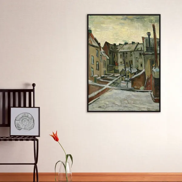 [더벨라] 고흐 - 뒤편으로 보이는 집들 Houses Seen from the Back 모던프레임 캔버스액자