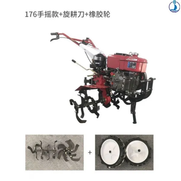 두 드라이브 부드럽게 함 경지기 삽 풀 때리다 농사짓다 디젤 채소밭 구식의 농토, 디젤 워터냉각 타입 고무 바퀴 논밭을