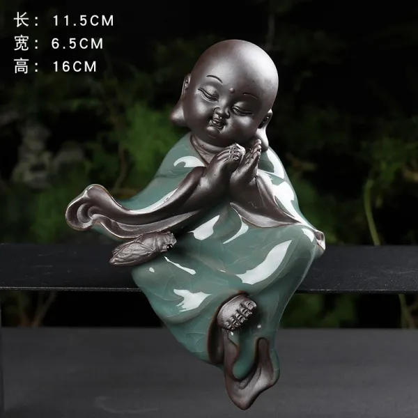 독창적 도자기 캐릭터 가요 스윙 건 컨베이어 티 총화 애완 관음 차량탑재 매미가 그리워하다 중 빅 50