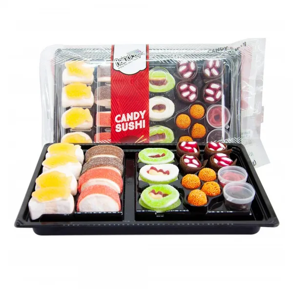 Raindrops Gummy Candy Sushi Bento Box 레인드롭 젤리 마시멜로 스시 벤또 선물 박스 6가지 맛 21개, 0g